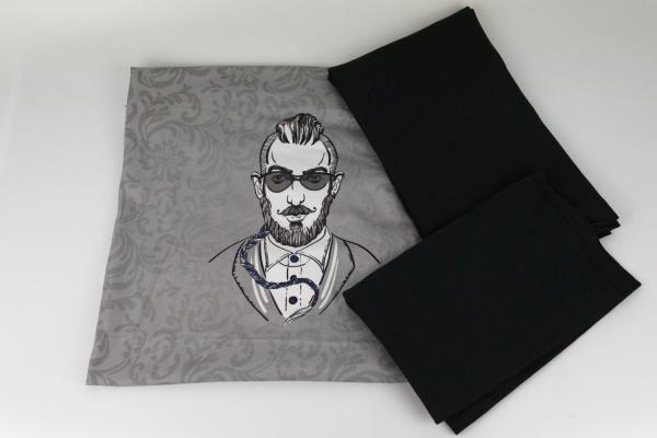 Sparpaket Guy Panel ca. 65 cm, Jersey Uni 65 cm, Bü Uni 50 cm